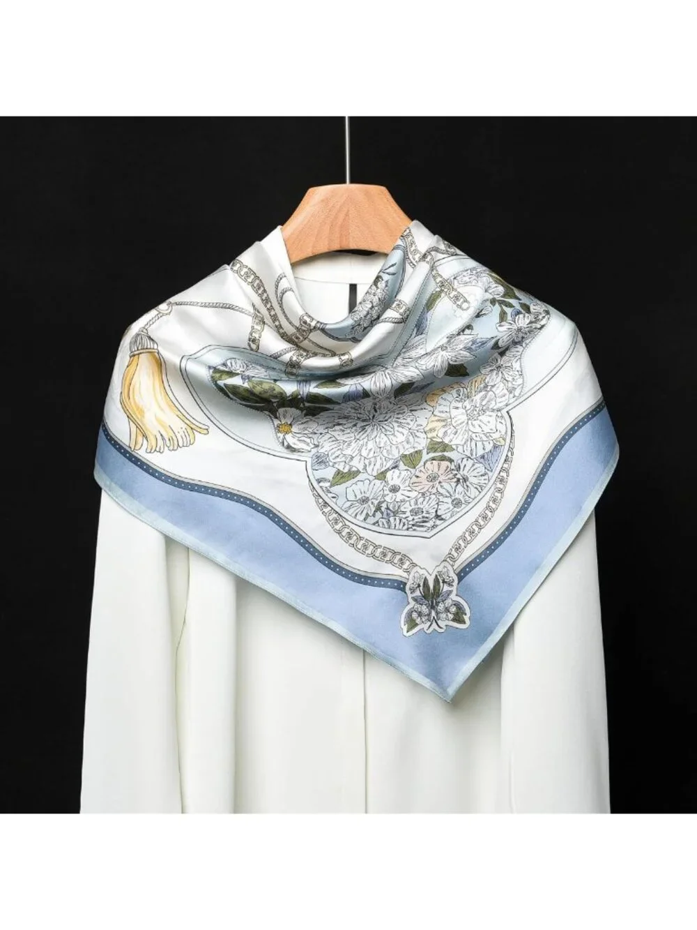 Luxurious 100% Mulberry Silk Scarf - 35